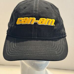 Can-am Black Baseball Hat Trucker Cap Hook & Loop Adjustable